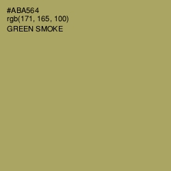 #ABA564 - Green Smoke Color Image